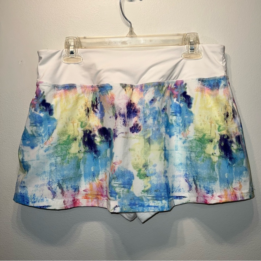FILA Women's Tie Dye Pastels Limited Edition Tennis Skort Size Large